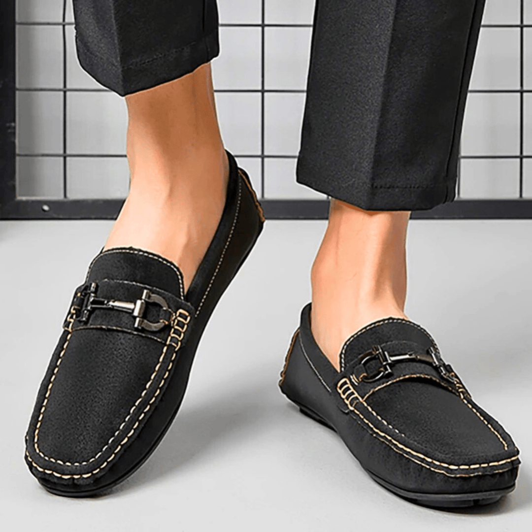 Nortvale - Lorenzi Suede Leather Drivers - 14:193Black;200000124:200000898
