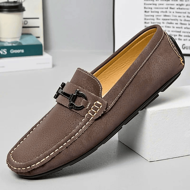 Nortvale - Lorenzi Suede Leather Drivers - 14:365458Brown;200000124:200000898