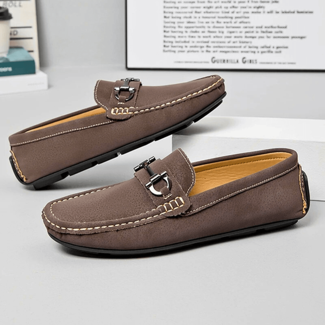 Nortvale - Lorenzi Suede Leather Drivers - 14:365458Brown;200000124:200000898