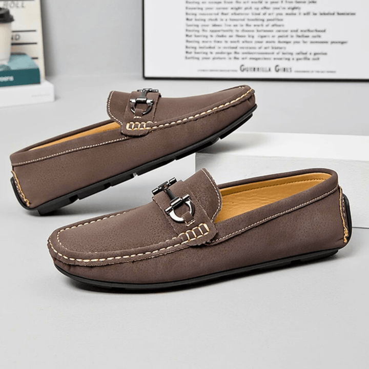 Nortvale - Lorenzi Suede Leather Drivers - 14:365458Brown;200000124:200000898