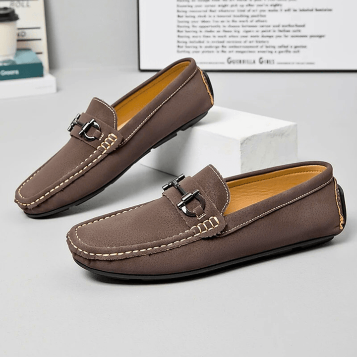 Nortvale - Lorenzi Suede Leather Drivers - 14:365458Brown;200000124:200000898
