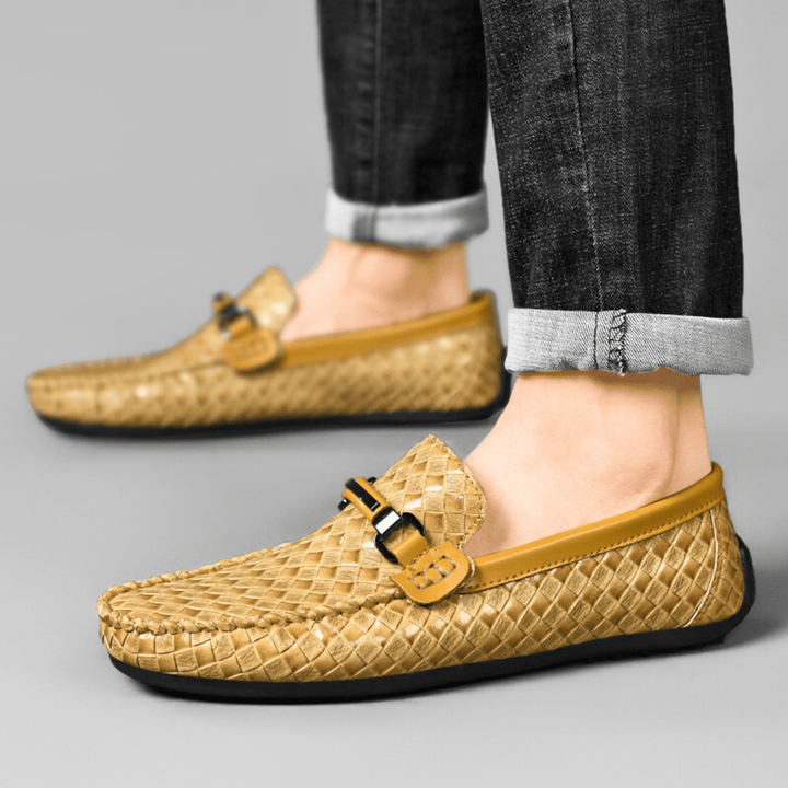 Nortvale - LuxeWeave Leather Loafers - 000000000