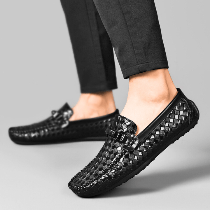 Nortvale - LuxeWeave Leather Loafers - 14:193;200000124:200000364