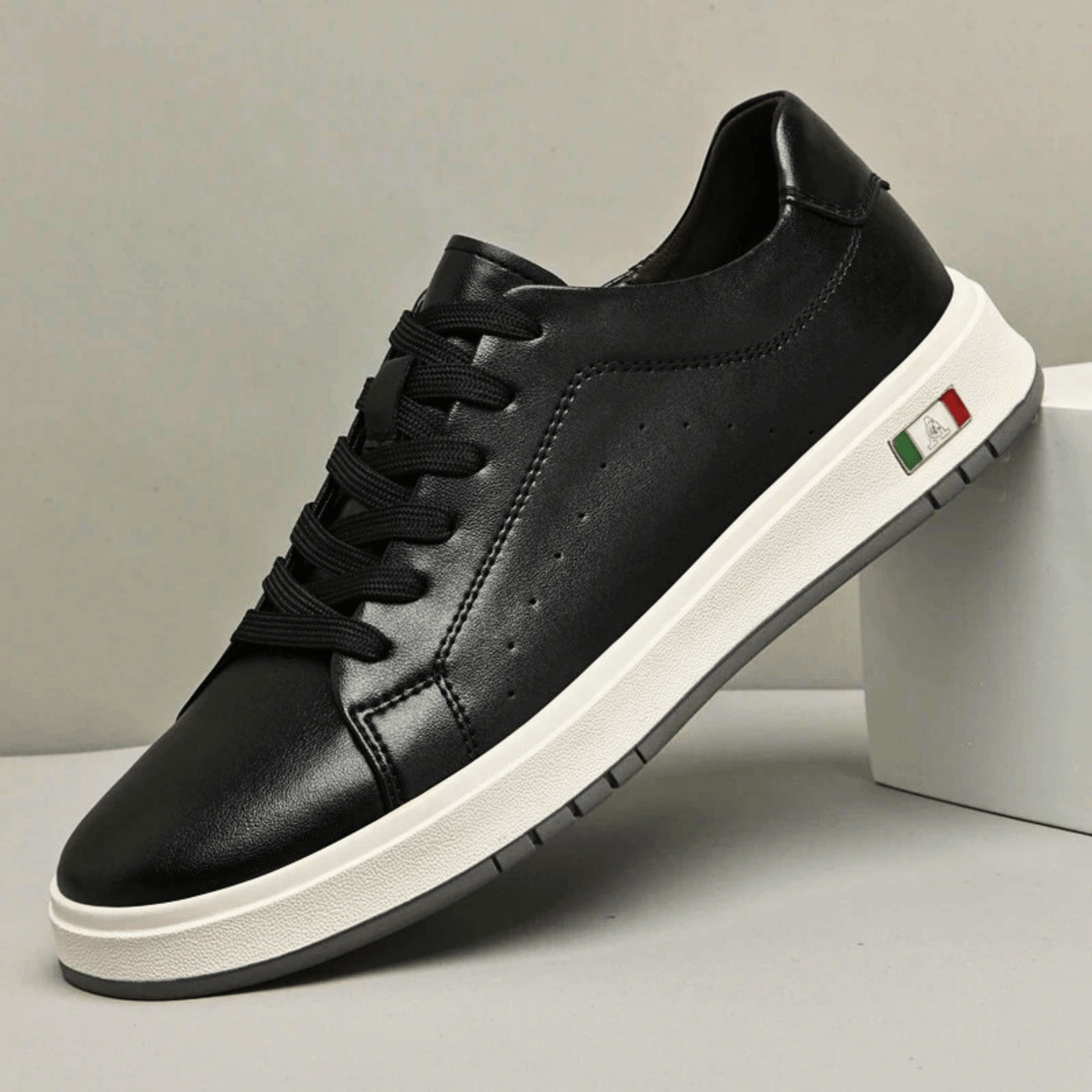 Nortvale - Milano Genuine Leather Sneakers - 14:193#Black;200000124:200000898