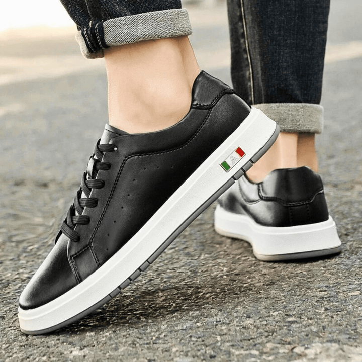 Nortvale - Milano Genuine Leather Sneakers - 14:193#Black;200000124:200000898