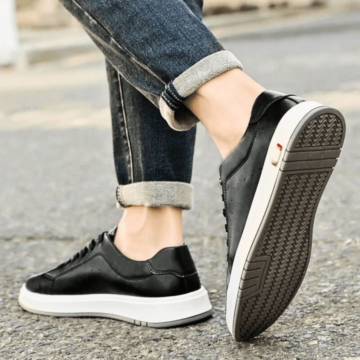 Nortvale - Milano Genuine Leather Sneakers - 14:193#Black;200000124:200000898