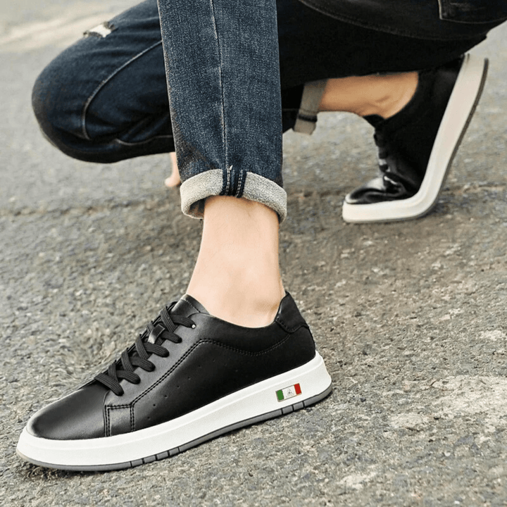 Nortvale - Milano Genuine Leather Sneakers - 14:193#Black;200000124:200000898