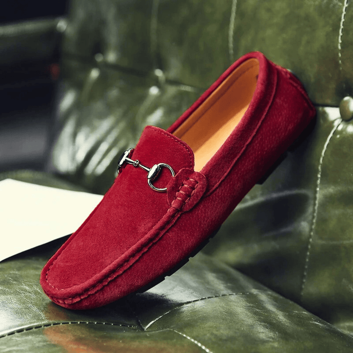 Nortvale - Milano Suede Leather Slip - Ons - 14:10#Wine Red;200000124:200000898