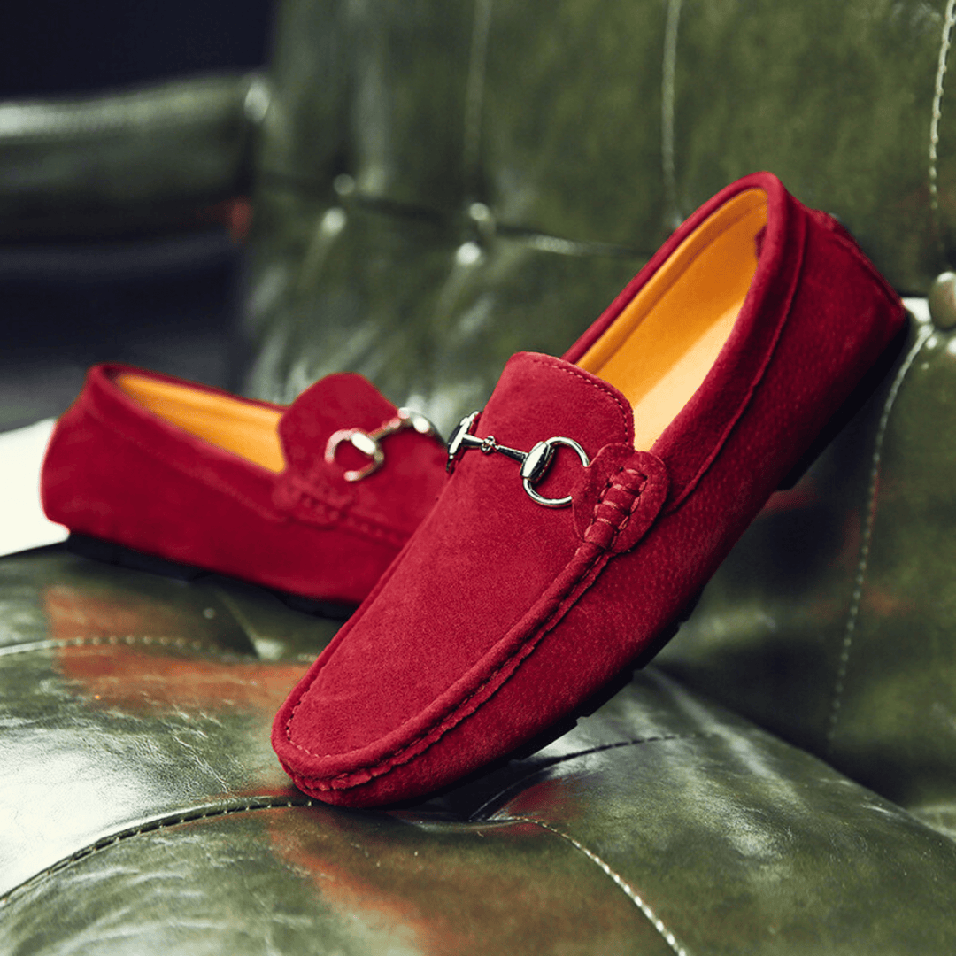 Nortvale - Milano Suede Leather Slip - Ons - 14:10#Wine Red;200000124:200000898