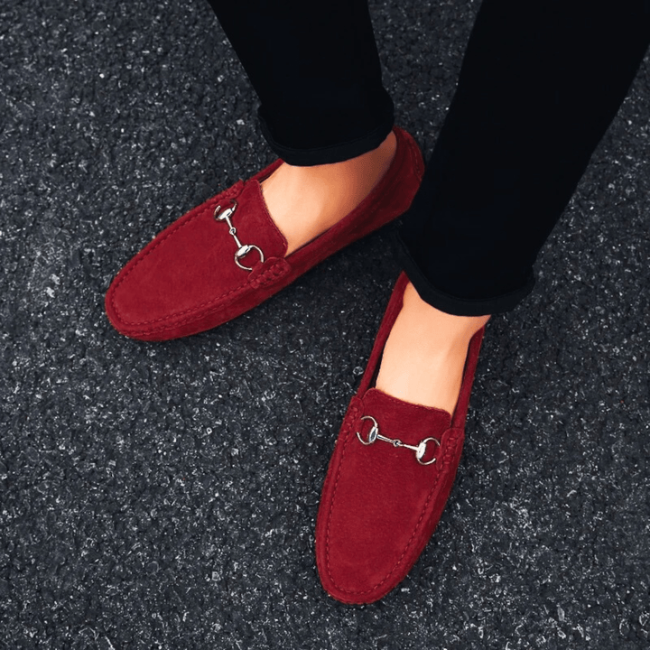 Nortvale - Milano Suede Leather Slip - Ons - 14:10#Wine Red;200000124:200000898