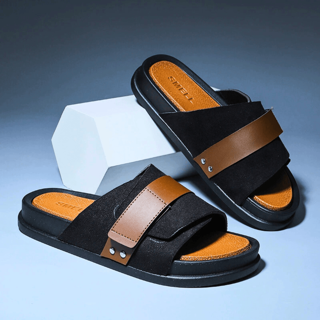 Nortvale - Montero Suede Slides - 14:771#Black;200000124:201446567