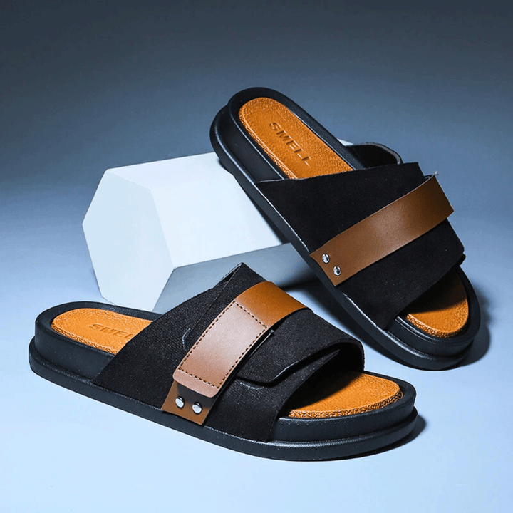 Nortvale - Montero Suede Slides - 14:771#Black;200000124:201446567