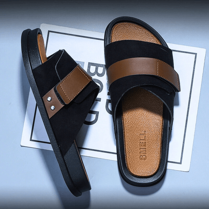 Nortvale - Montero Suede Slides - 14:771#Black;200000124:201446567