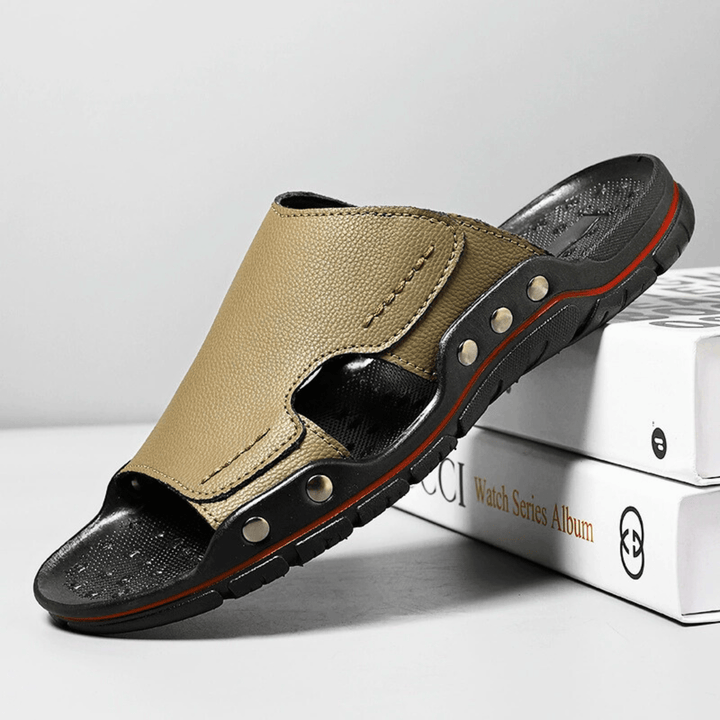 Nortvale - Non - Slip Leather Slippers - 14:200001438;200000124:200000898