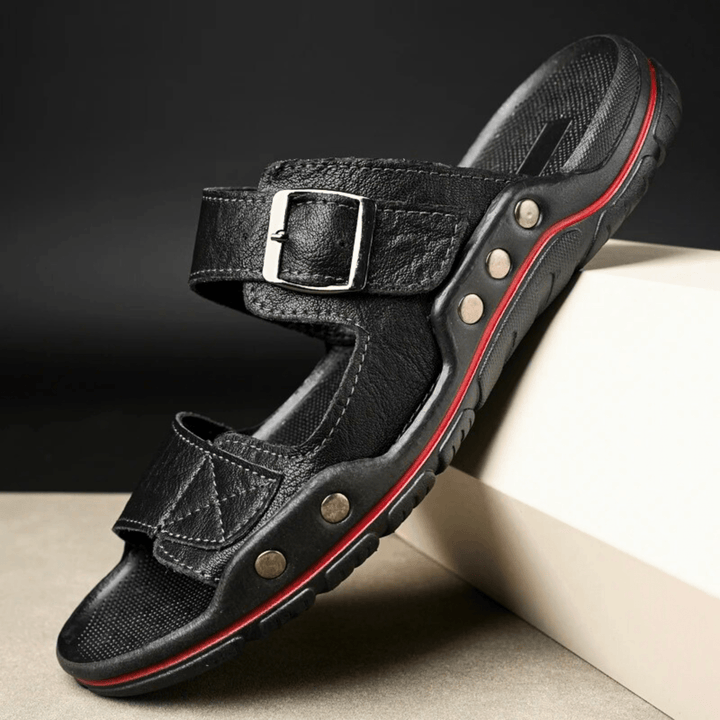 Nortvale - Outdoor Leather Sandals - 14:193#Black;200000124:200000898