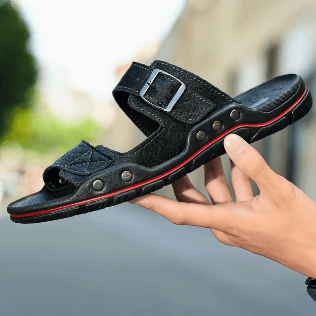 Nortvale - Outdoor Leather Sandals - 14:193#Black;200000124:200000898