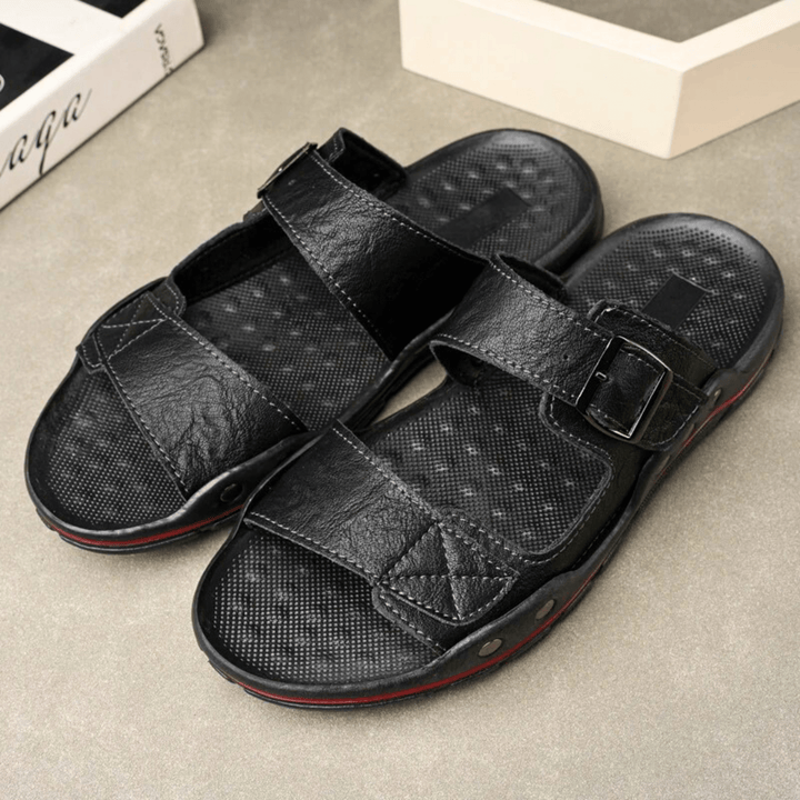 Nortvale - Outdoor Leather Sandals - 14:193#Black;200000124:200000898