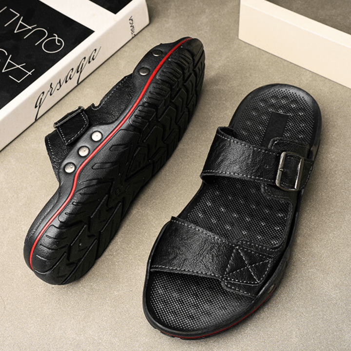 Nortvale - Outdoor Leather Sandals - 14:193#Black;200000124:200000898