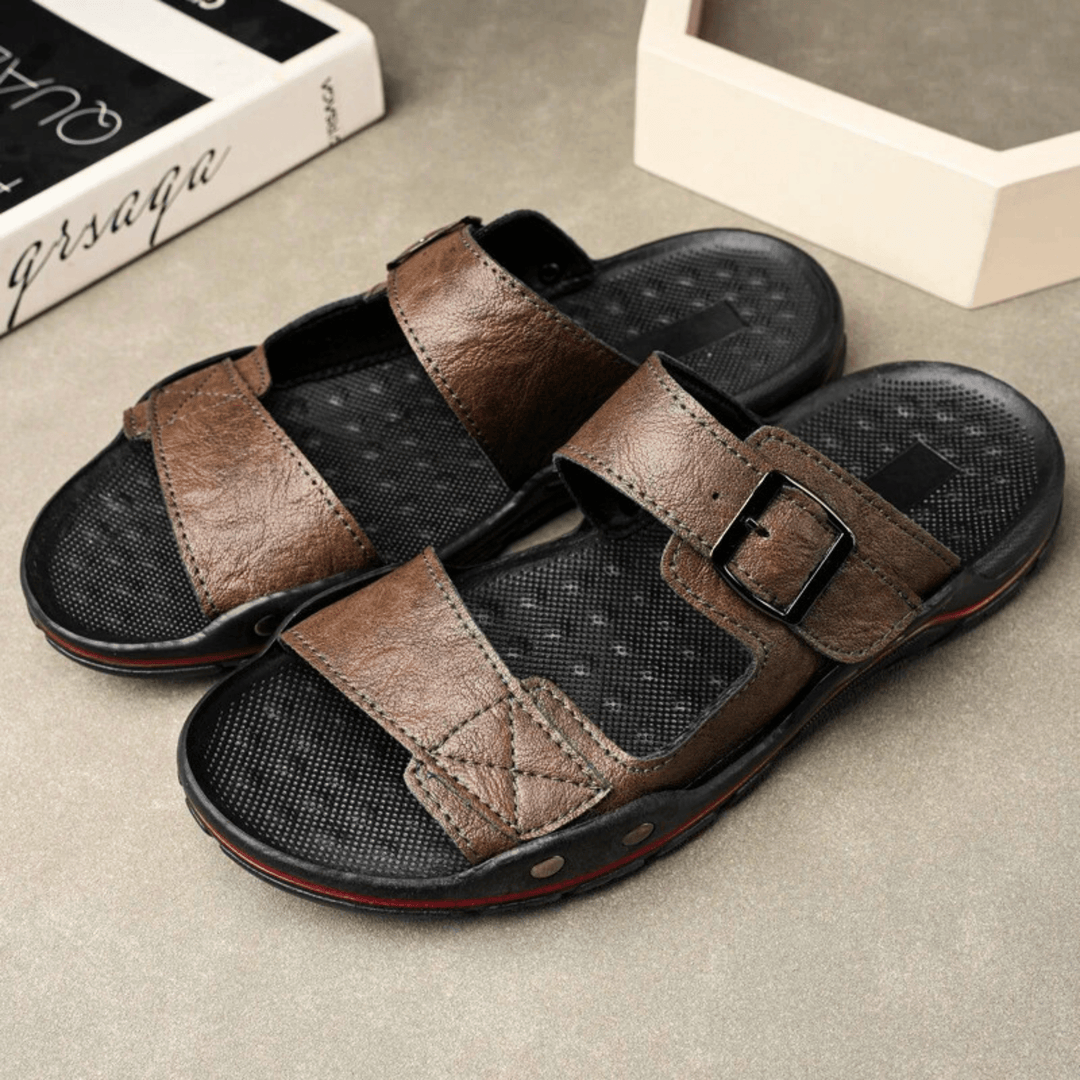 Nortvale - Outdoor Leather Sandals - 14:365458#Brown;200000124:200000898