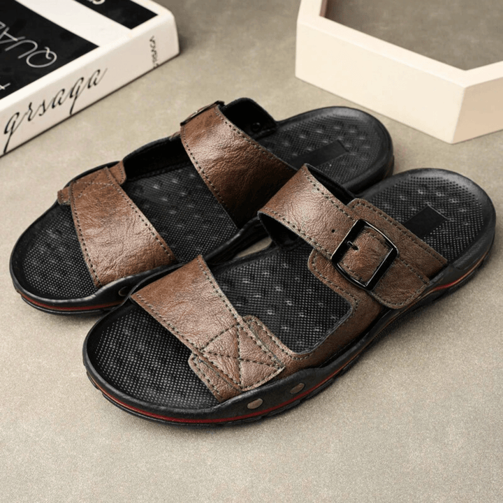 Nortvale - Outdoor Leather Sandals - 14:365458#Brown;200000124:200000898