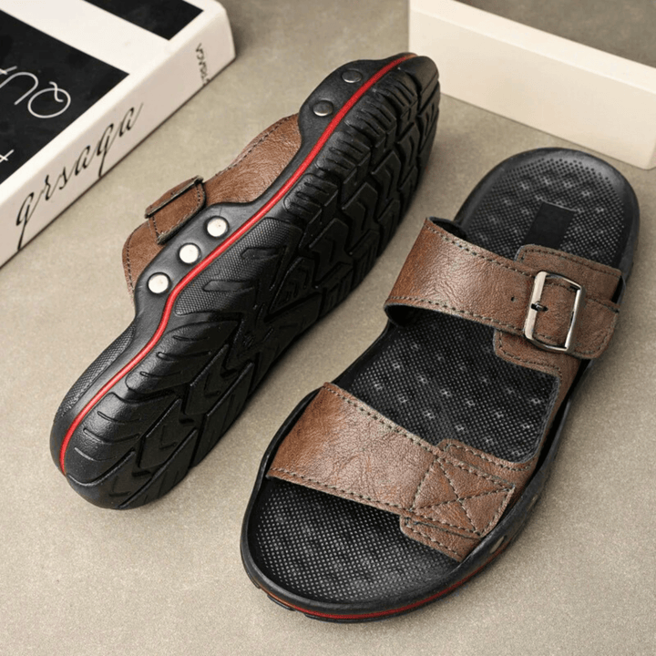 Nortvale - Outdoor Leather Sandals - 14:365458#Brown;200000124:200000898