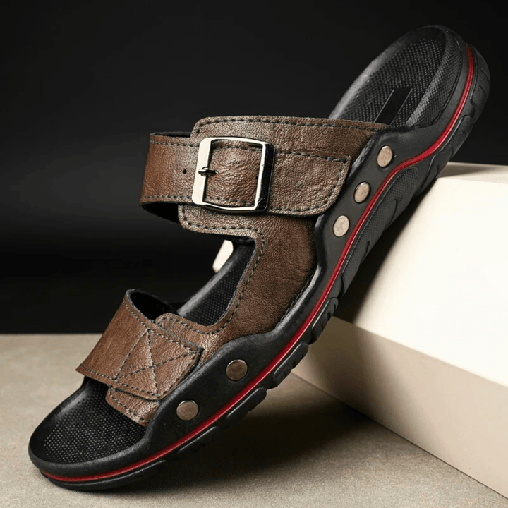 Nortvale - Outdoor Leather Sandals - 14:365458#Brown;200000124:200000898