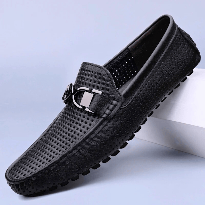 Nortvale - Perforated Genuine Leather Loafers - 14:193;200000124:100010482