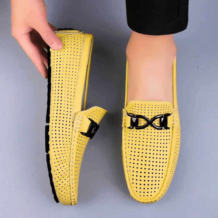 Nortvale - Perforated Genuine Leather Loafers - 14:366;200000124:100010482