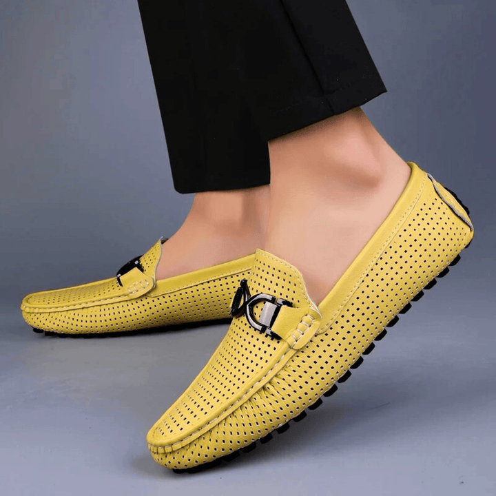 Nortvale - Perforated Genuine Leather Loafers - 14:366;200000124:100010482