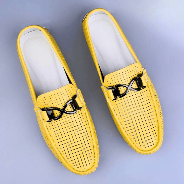 Nortvale - Perforated Genuine Leather Loafers - 14:366;200000124:100010482