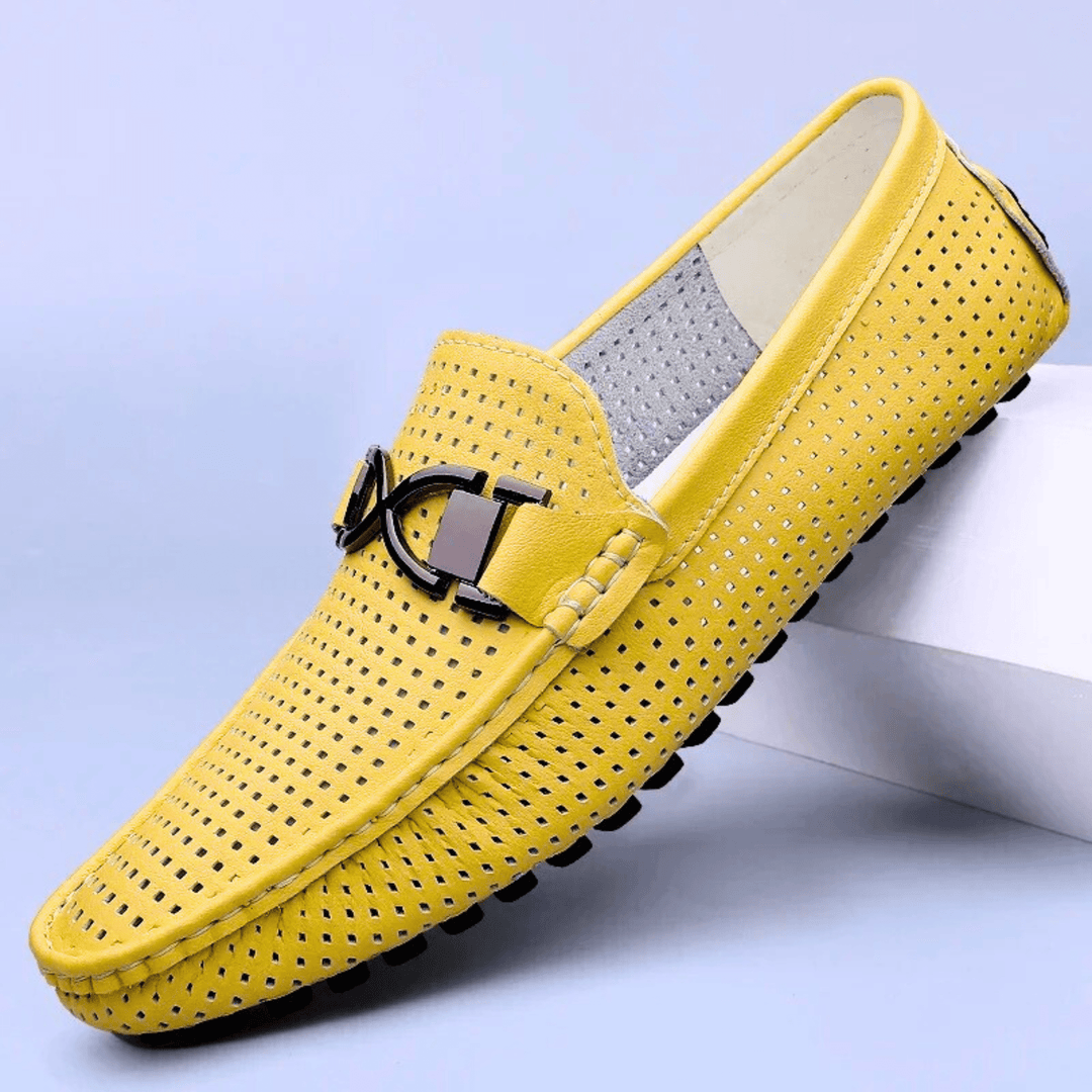 Nortvale - Perforated Genuine Leather Loafers - 14:366;200000124:100010482