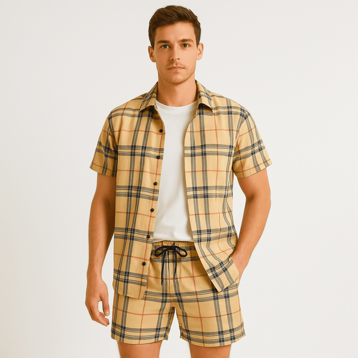 Nortvale - Plaid Patterned Summer Set - 000000000