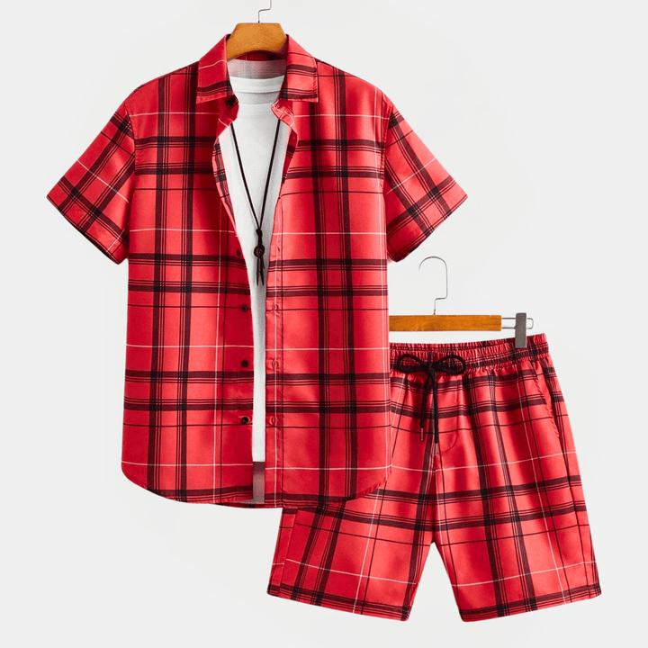 Nortvale - Plaid Patterned Summer Set - 000000000