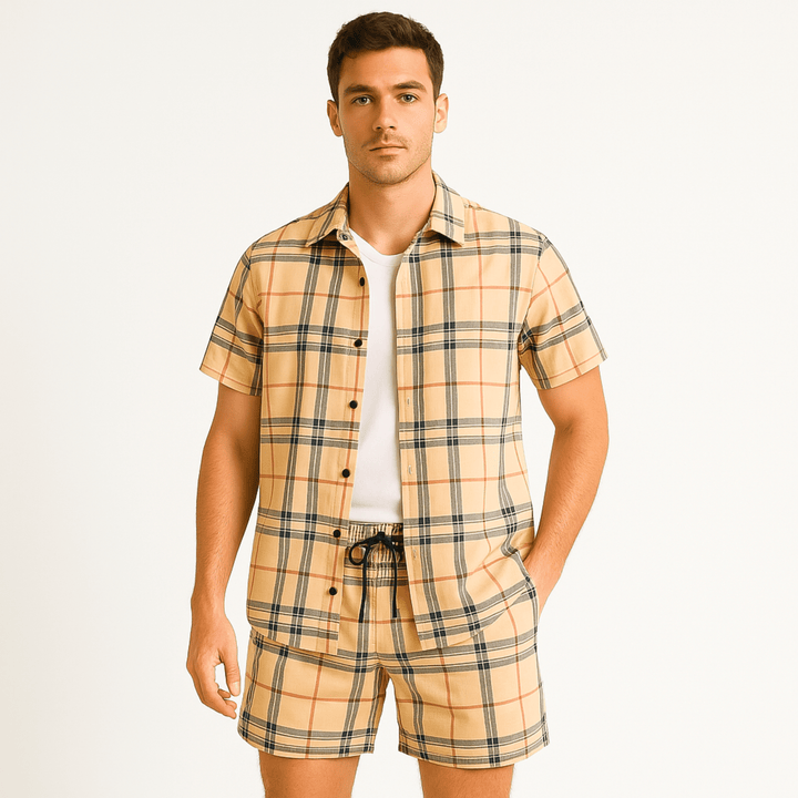 Nortvale - Plaid Patterned Summer Set - 000000000