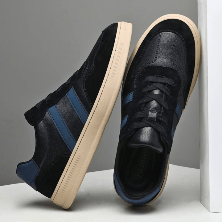Nortvale - Smart Genuine Leather Sneakers - 14:193#Black;200000124:200000898