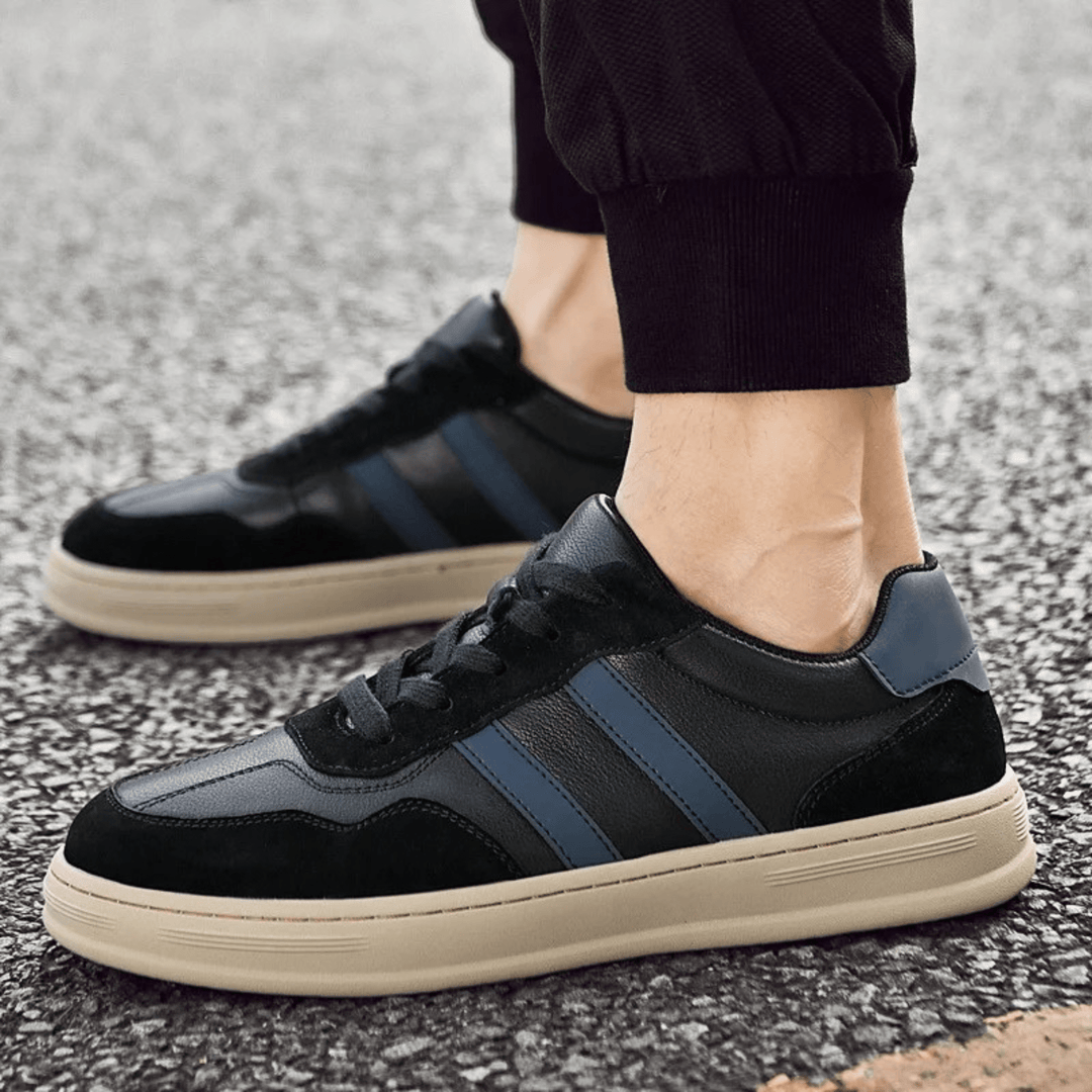 Nortvale - Smart Genuine Leather Sneakers - 14:193#Black;200000124:200000898