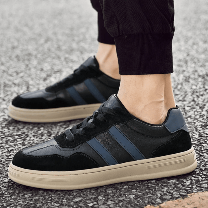 Nortvale - Smart Genuine Leather Sneakers - 14:193#Black;200000124:200000898