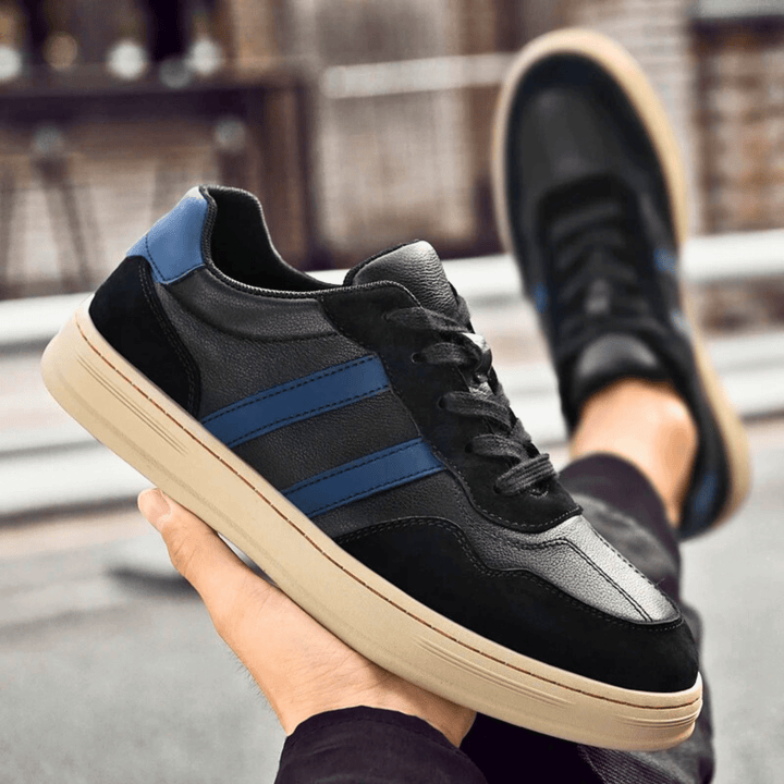 Nortvale - Smart Genuine Leather Sneakers - 14:193#Black;200000124:200000898