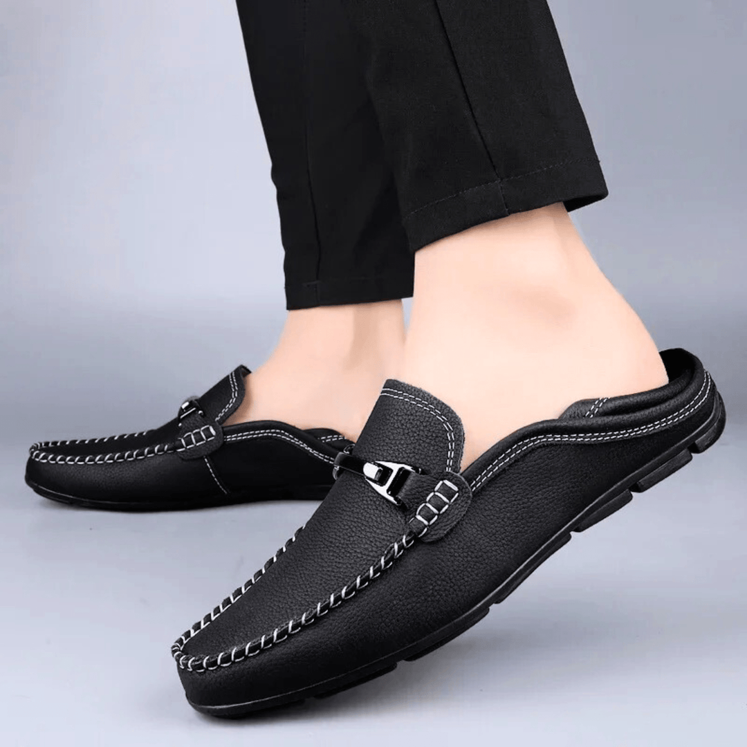 Nortvale - Soft Genuine Leather Loafers - 14:193#Black;200000124:200000334
