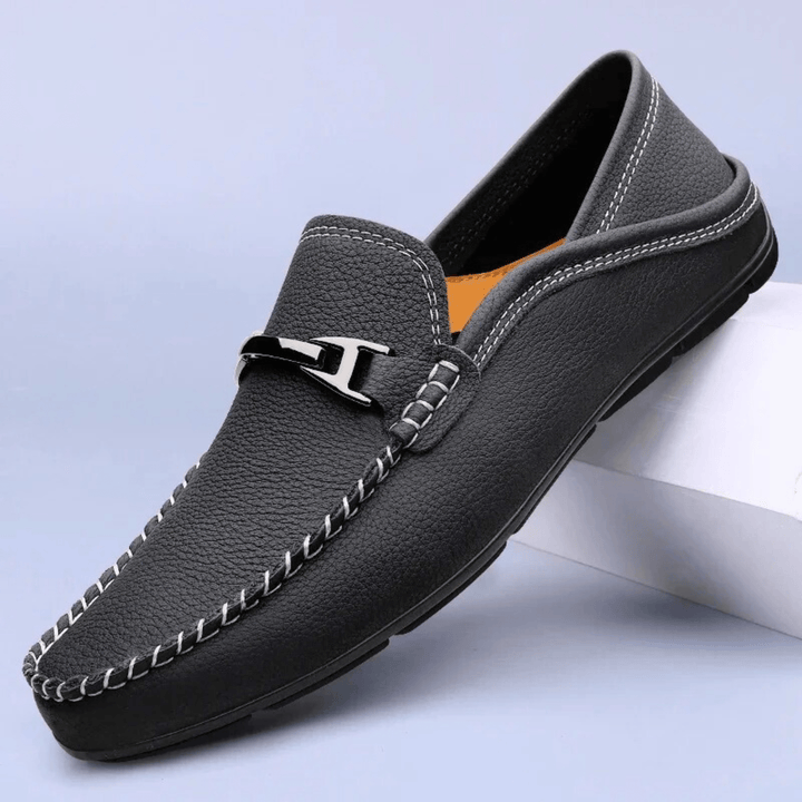 Nortvale - Soft Genuine Leather Loafers - 14:193#Black;200000124:200000334
