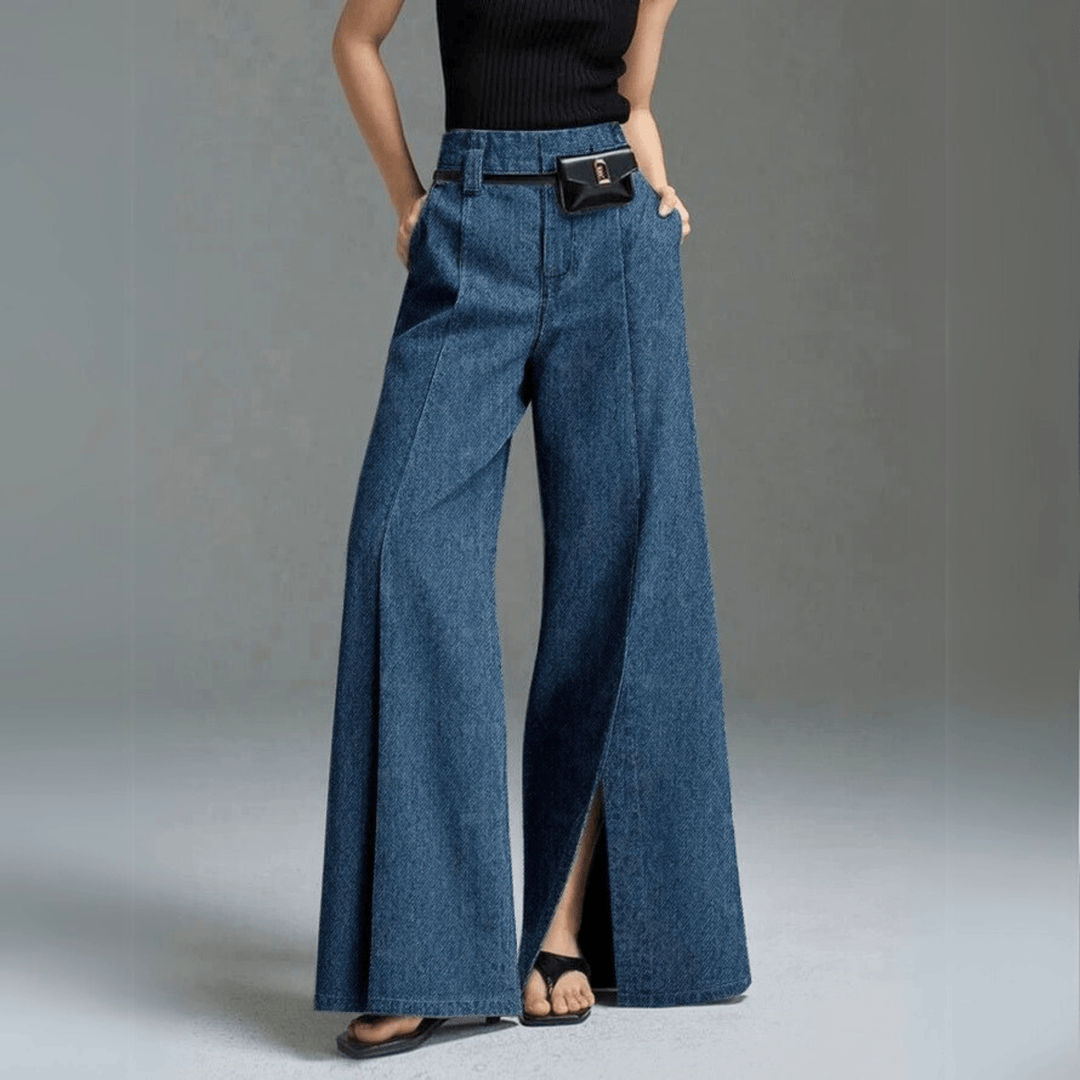 Nortvale - Split - Front High - Waist Pants - 000000000