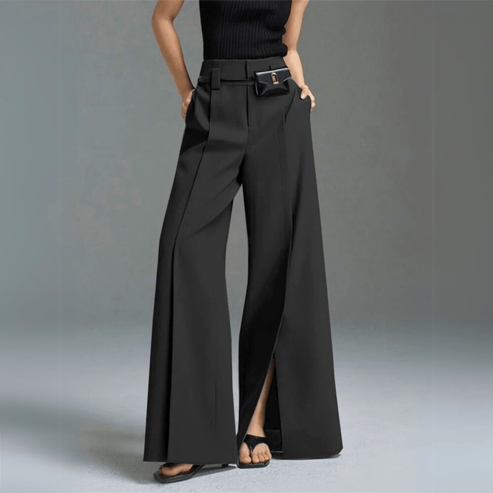 Nortvale - Split - Front High - Waist Pants - 000000000