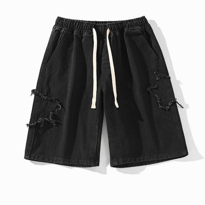 Nortvale - Star Patch Denim Shorts - 14:193;5:361386#Asian - M