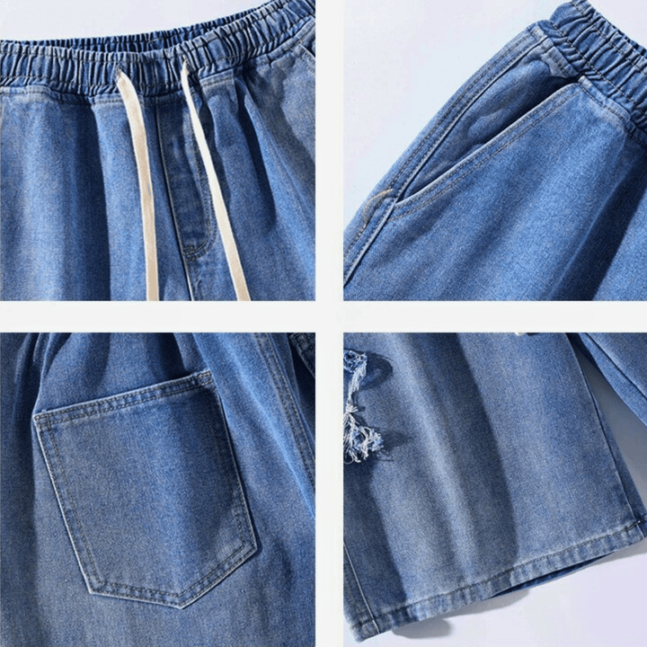 Nortvale - Star Patch Denim Shorts - 14:193;5:361386#Asian - M