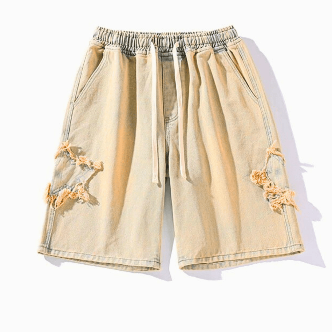 Nortvale - Star Patch Denim Shorts - 14:366;5:361386#Asian - M