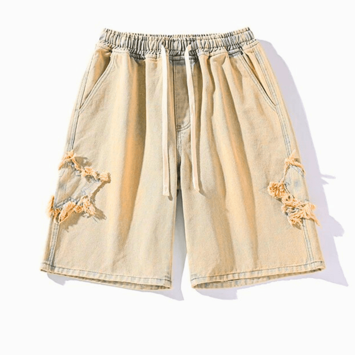 Nortvale - Star Patch Denim Shorts - 14:366;5:361386#Asian - M