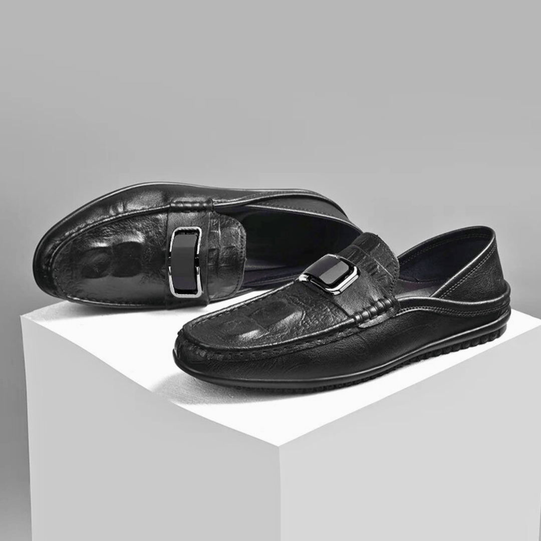 Nortvale - Statement Genuine Leather Loafers - 14:193#Black;200000124:100010482
