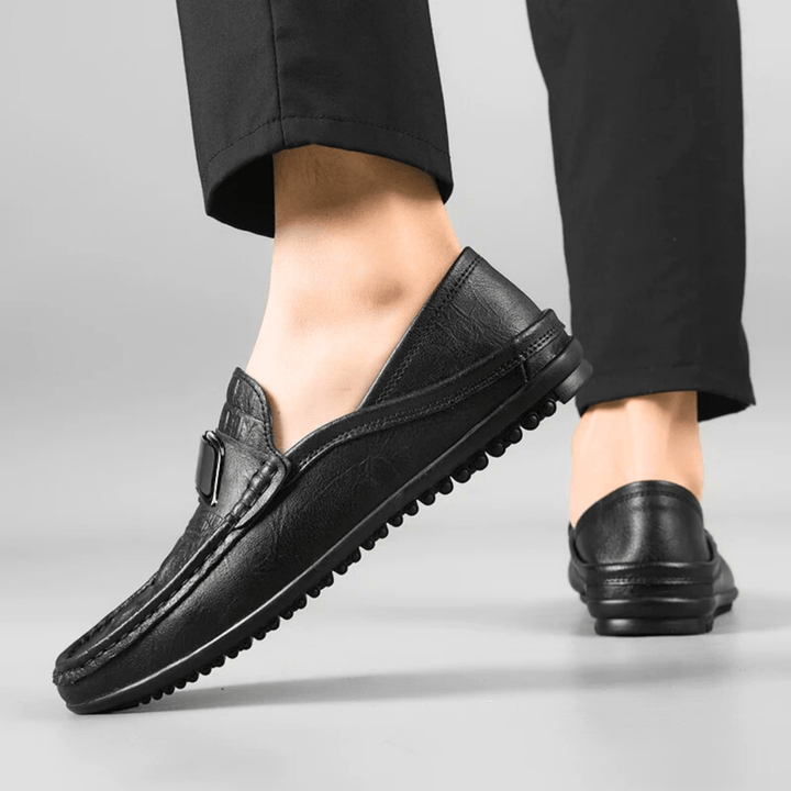 Nortvale - Statement Genuine Leather Loafers - 14:193#Black;200000124:100010482