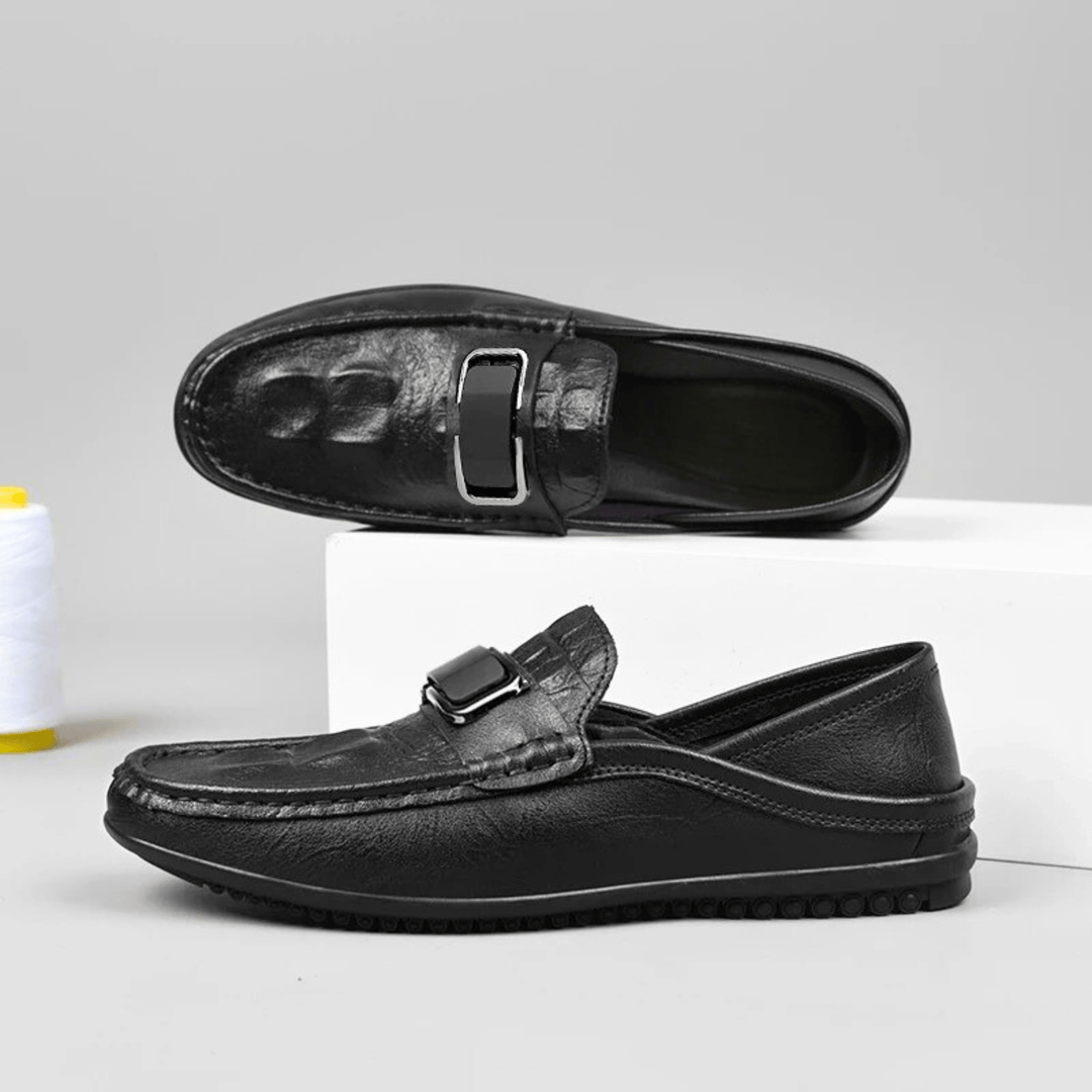 Nortvale - Statement Genuine Leather Loafers - 14:193#Black;200000124:100010482
