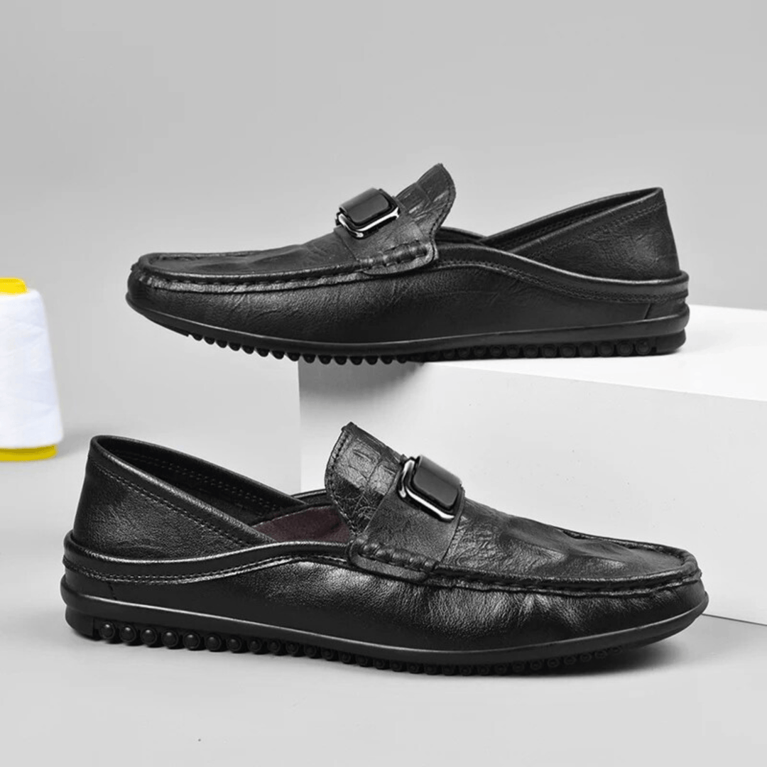 Nortvale - Statement Genuine Leather Loafers - 14:193#Black;200000124:100010482